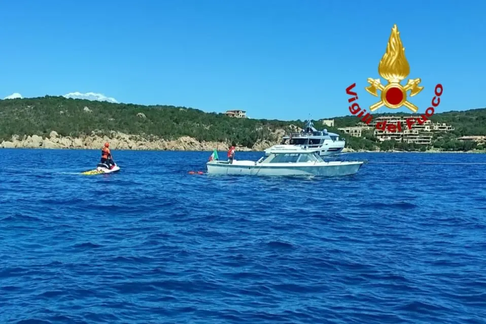 L'intervento dei vigili del fuoco ad Arzachena