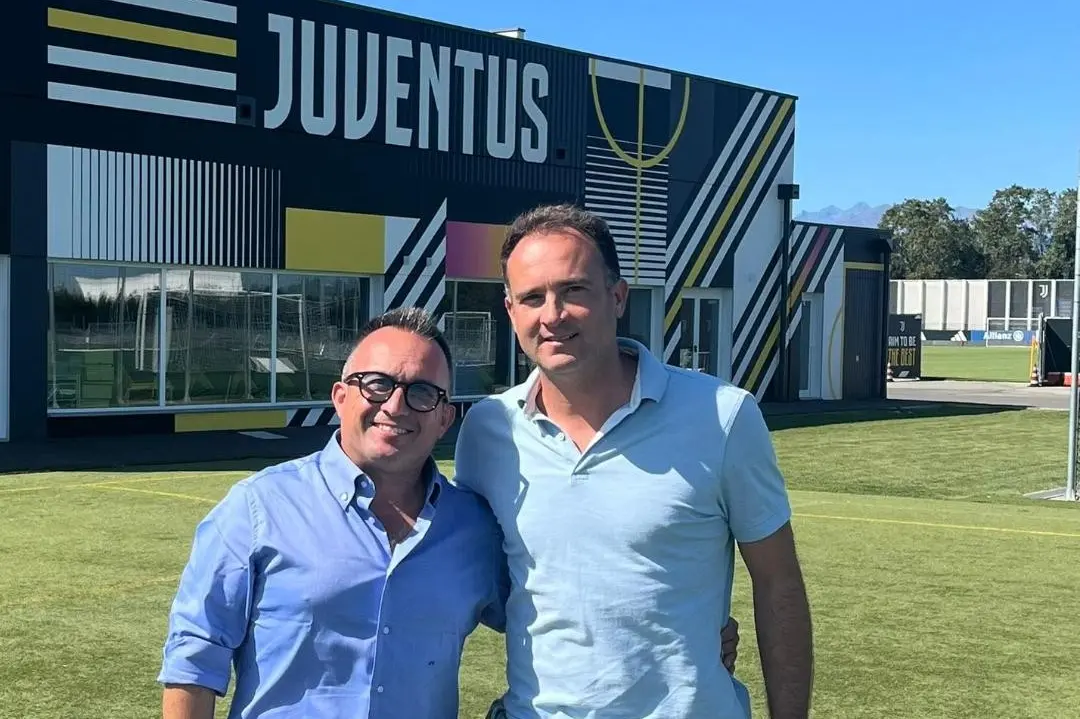 Pasquale Cossu e il responsabile dell’attività di base della Juventus FC Davide Bellotto