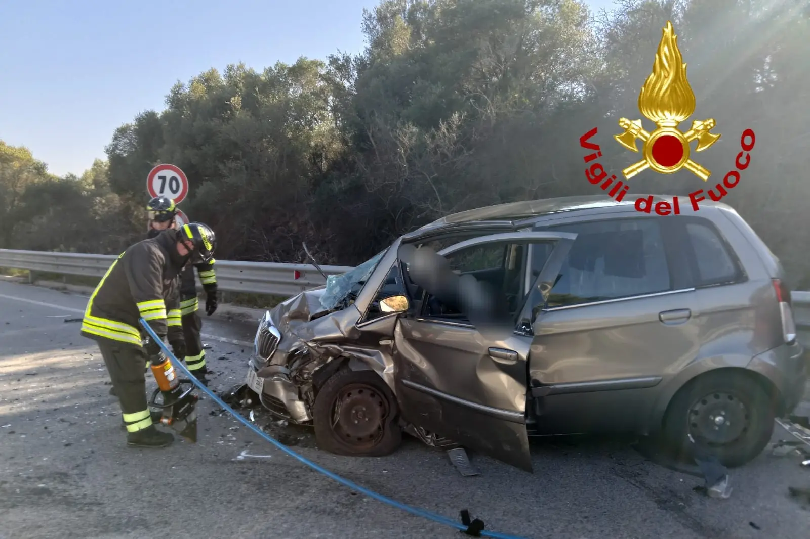 Una delle auto coinvolte