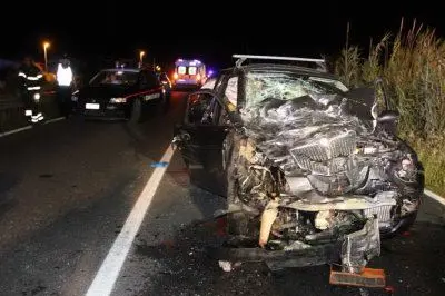 L'incidente stradale in cui ha perso la vita Alessandro Frau - foto Mundula