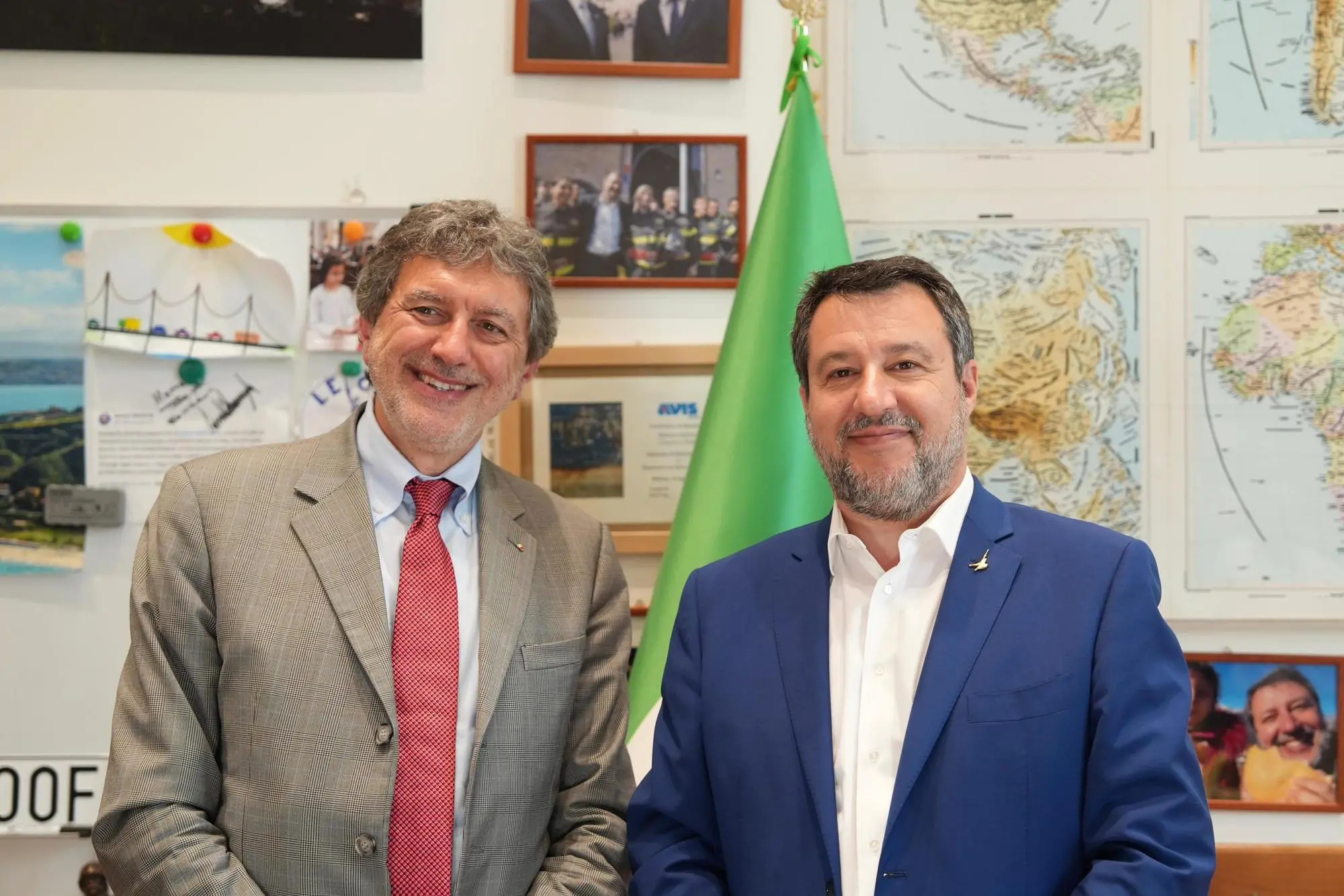 Matteo Salvini con Marco Marsilio