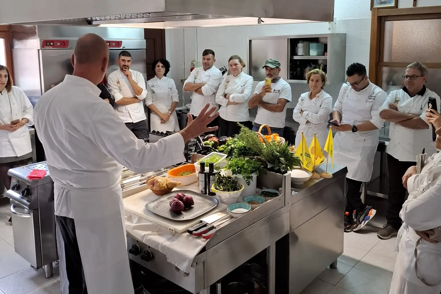 La cucina di un agriturismo (Foto Coldiretti)