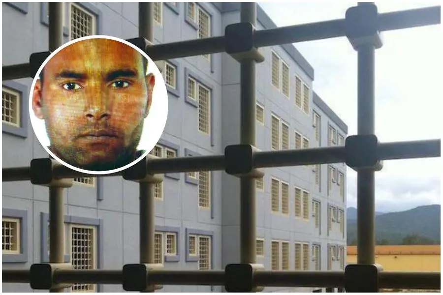 Il carcere di Uta e, nel riquadro,\u00A0Masih Shahid (Archivio L'Unione Sarda)