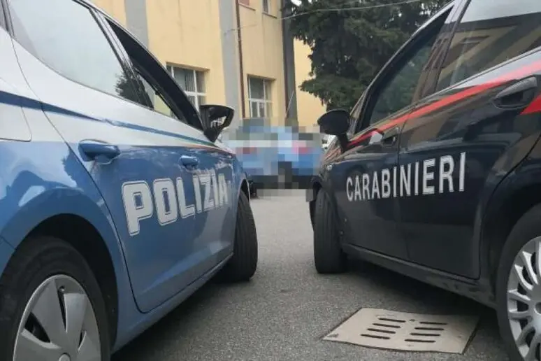 Polizia e Carabinieri (foto Ansa)