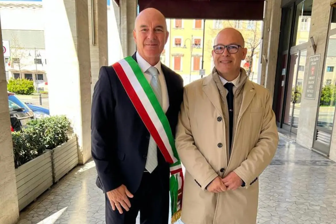 Il consigliere Orazio Culeddu e il sindaco di Livorno Luca Salvetti