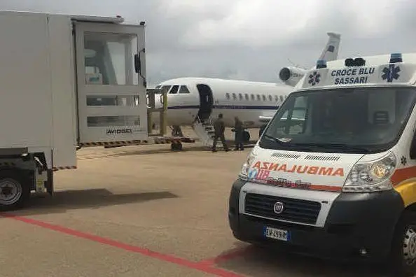 L'arrivo dell'ambulanza