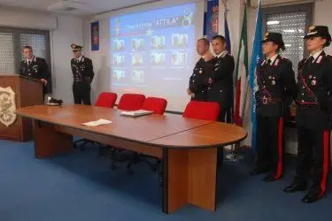 I carabinieri di Oristano illustrano l'operazione Attila