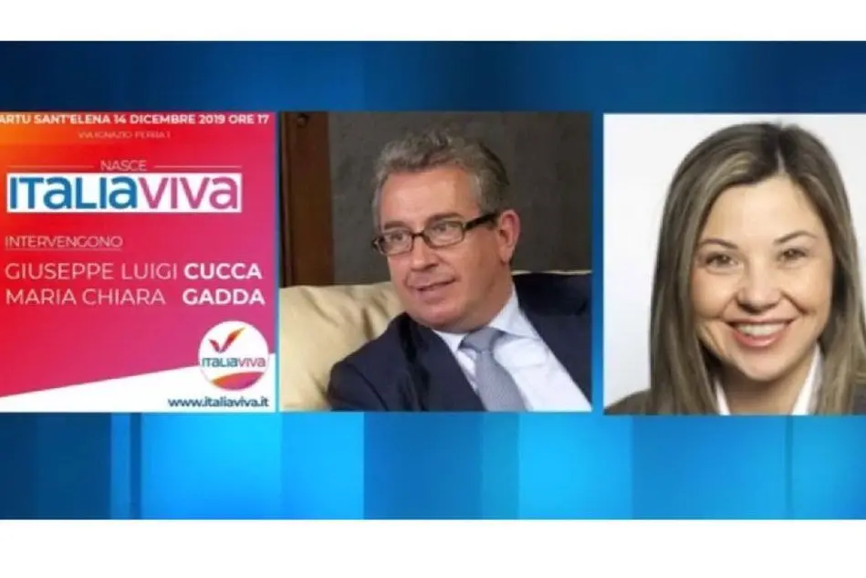 I parlamentari di Italia Viva Giuseppe Luigi Cucca e Maria Chiara Gadda (foto L'Unione Sarda)