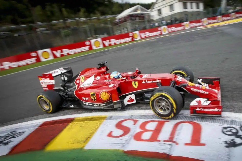 Alonso sulla sua Ferrari