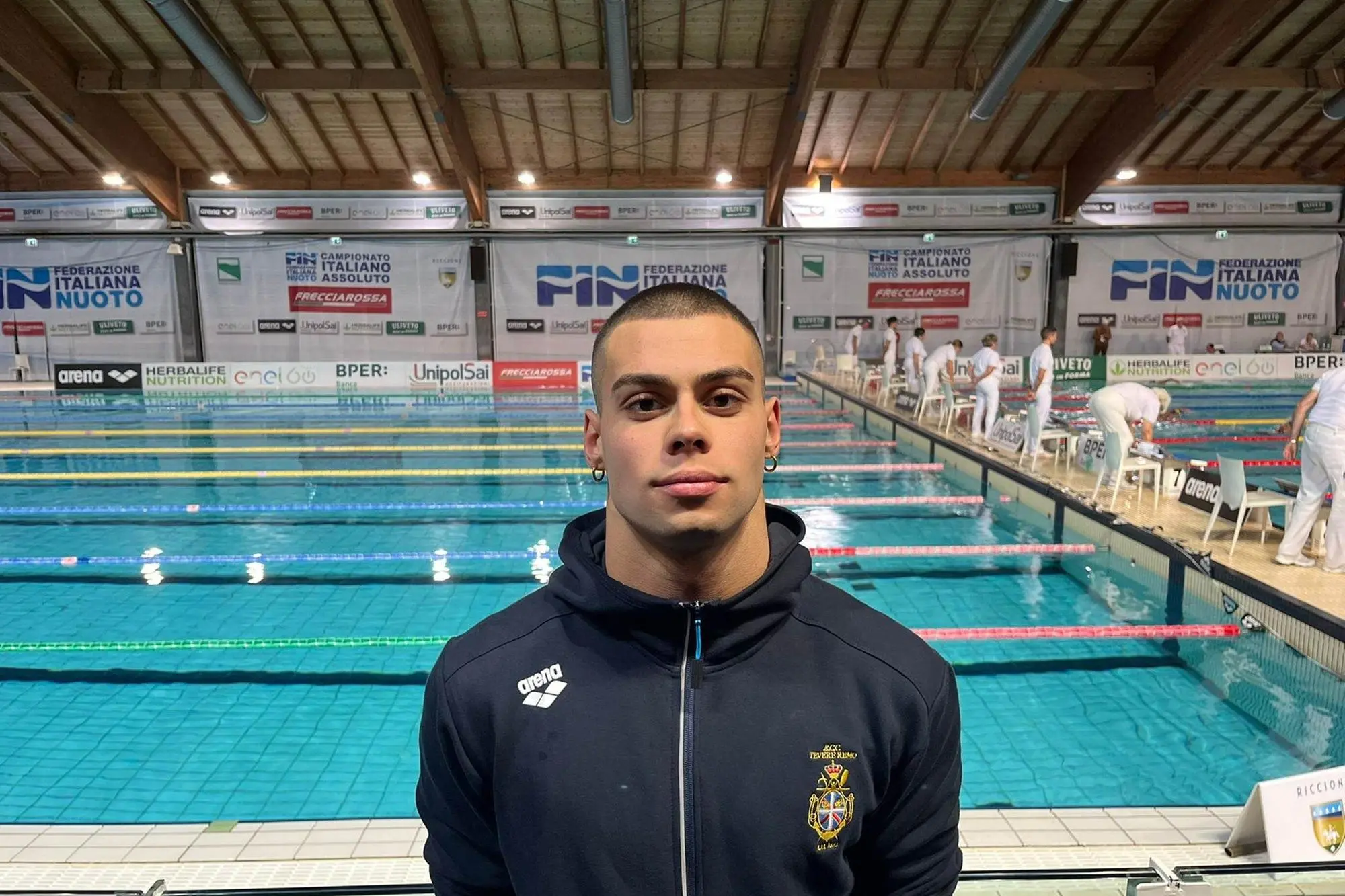 Samuele Congia, 19 anni, nuotatore della società Canottieri Tevere Remo (foto Lasio)
