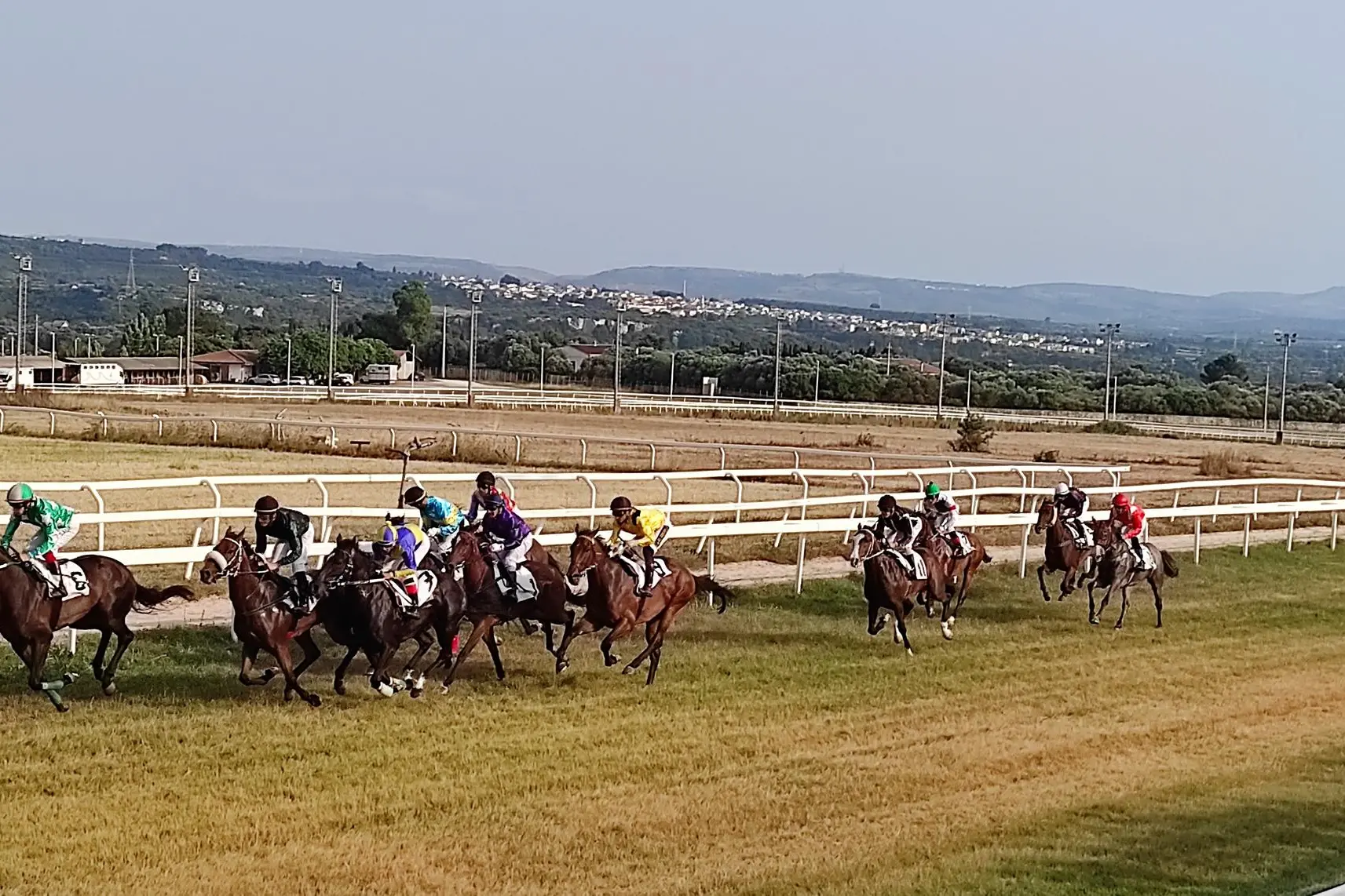 Una corsa nell'ippodromo di Sassari (foto G. Marras)