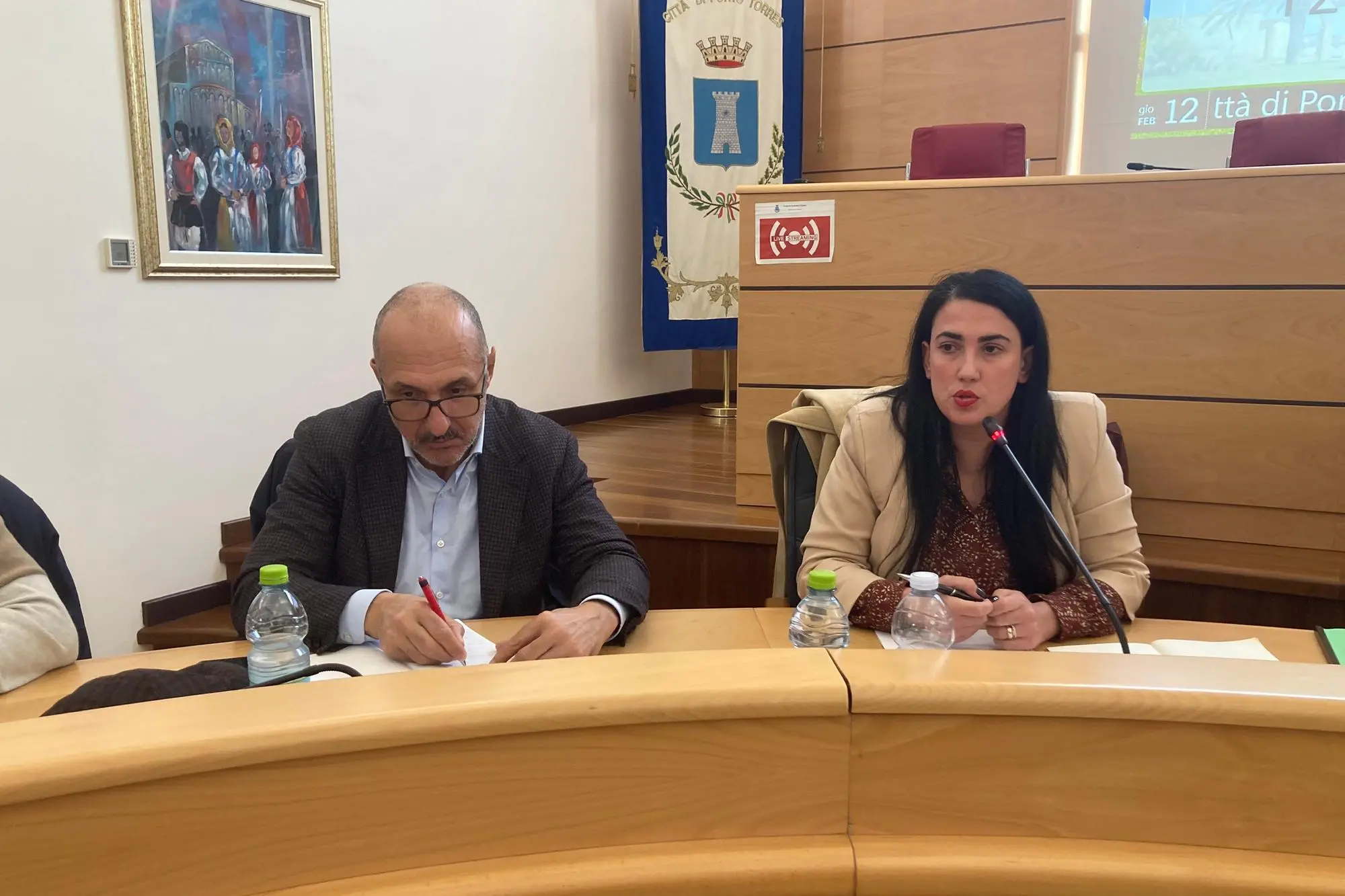 Il direttore e la presidente del Consorzio industriale di Sassari (foto Pala)