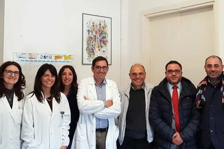 Da sinistra: Alice Bonucelli, Laura Bonacchi, Federica Gori, Diego Peroni, Giancarlo Cherchi, Francesco Locchiatto e Michele Molino (foto circolo "Grazia Deledda")