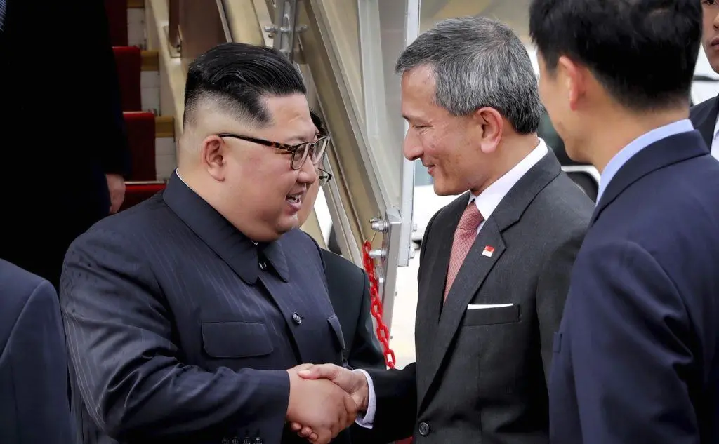 Al suo arrivo il leader nordcoreano ha incontrato il ministro degli Esteri Vivian Balakrishnan