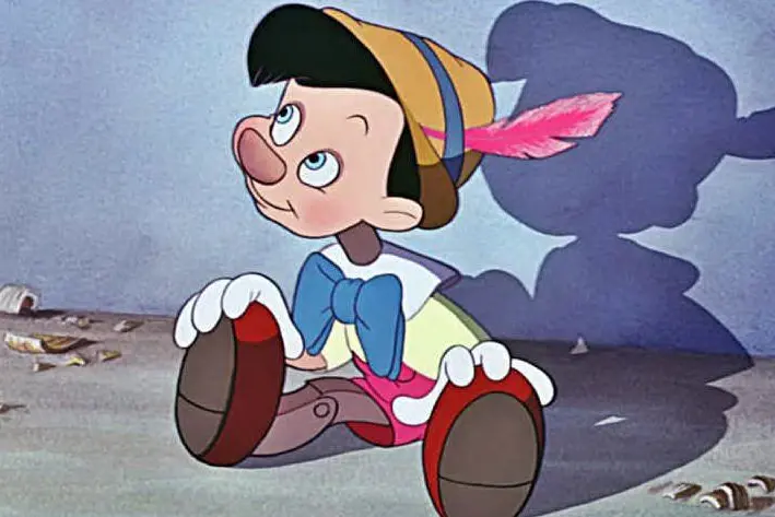 Pinocchio nel celebre cartone animato firmato Disney