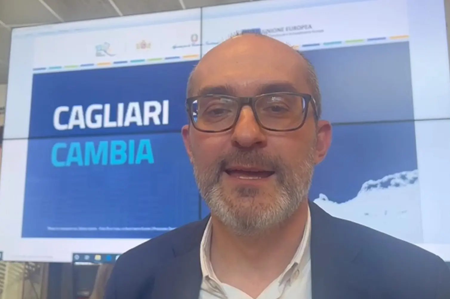 Il sindaco di Cagliari Paolo Truzzu (Frame da video)