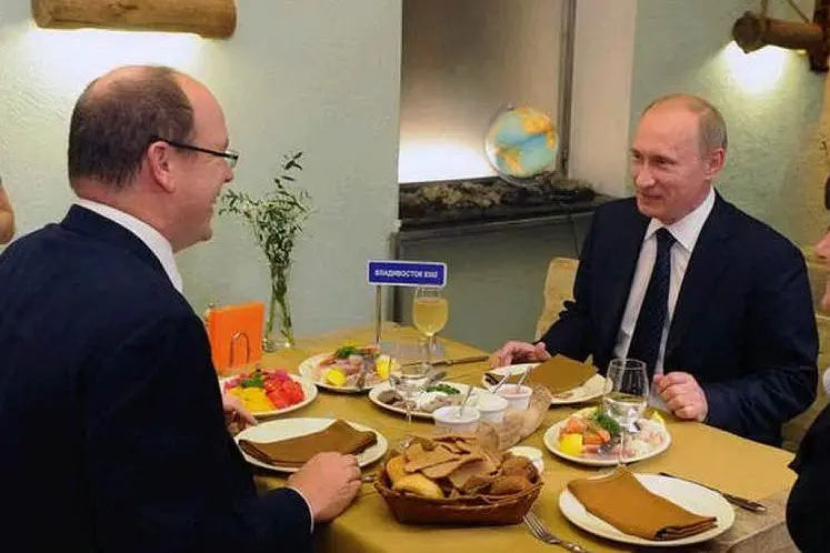 Putin a tavola con Alberto di Monaco
