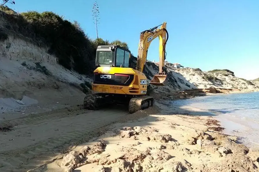 I lavori (foto L'Unione Sarda - Pinna)