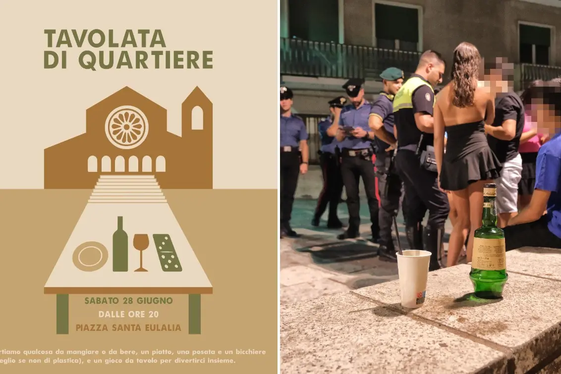 Tavolata di quartiere in piazza Sant'Eulalia