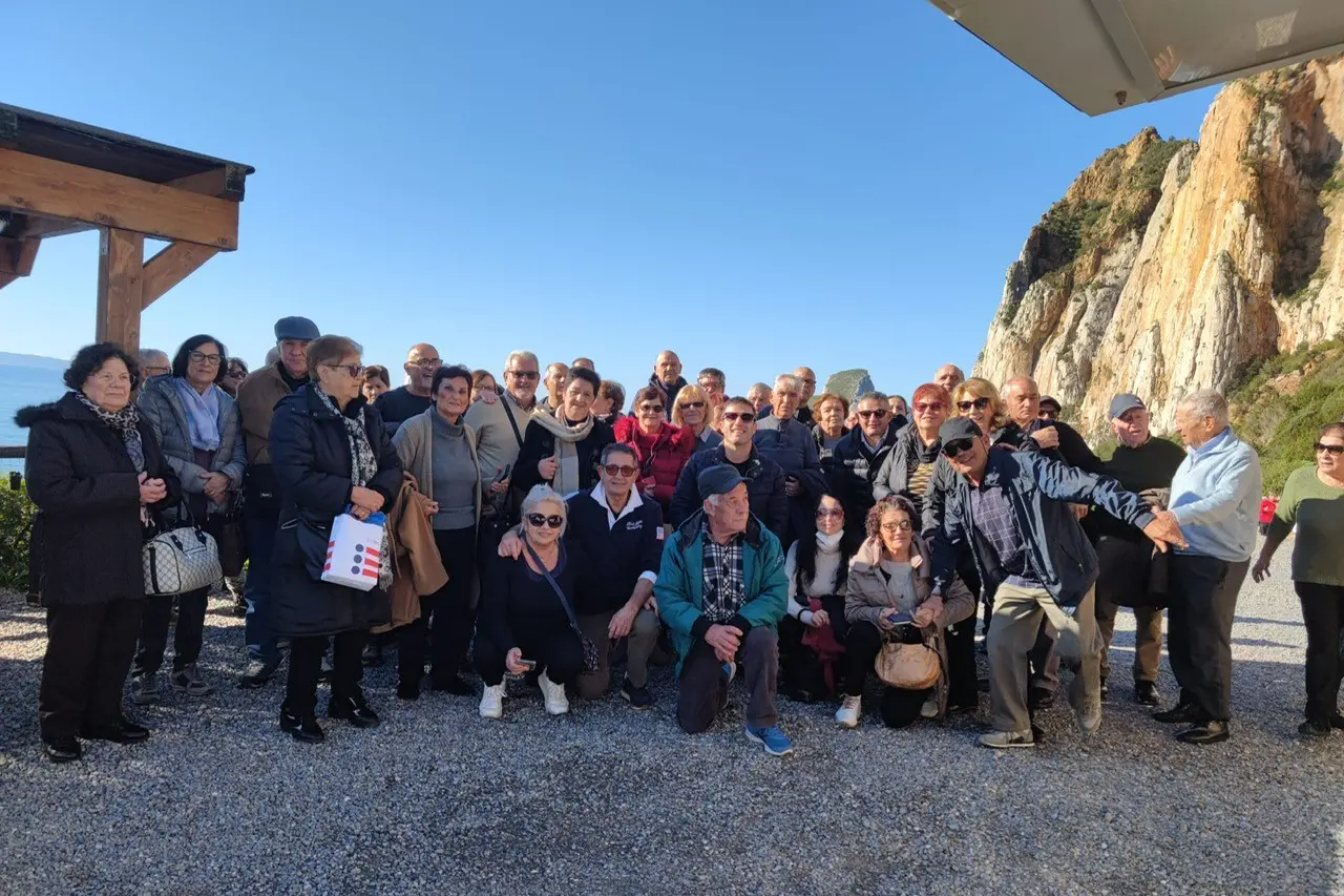 Gli over 65 di Settimo in visita nel Sulcis (foto Serreli)