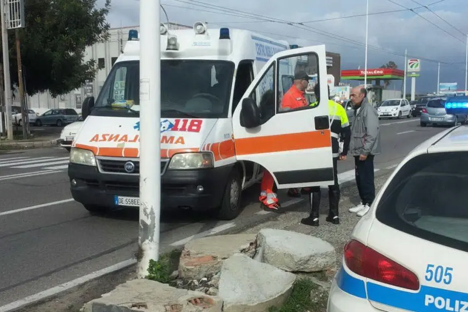 L'ambulanza che ha investito la ragazza