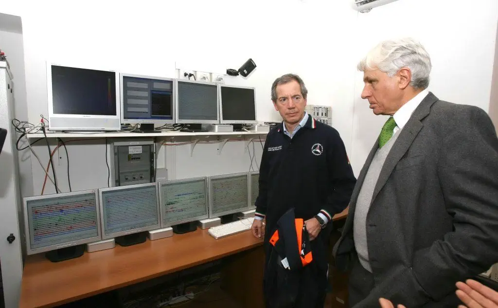 Enzo Boschi (a destra) con Guido Bertolaso