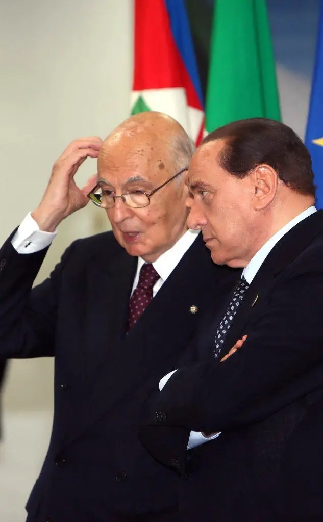 Berlusconi con Giorgio Napolitano