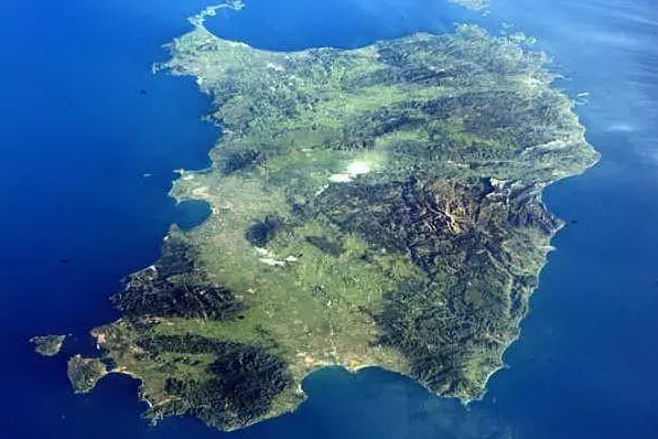Un'immagine dell'Isola da un satellite