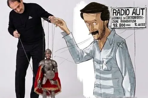 Un'immagine dallo spettacolo su Peppino Impastato (foto ufficio stampa)