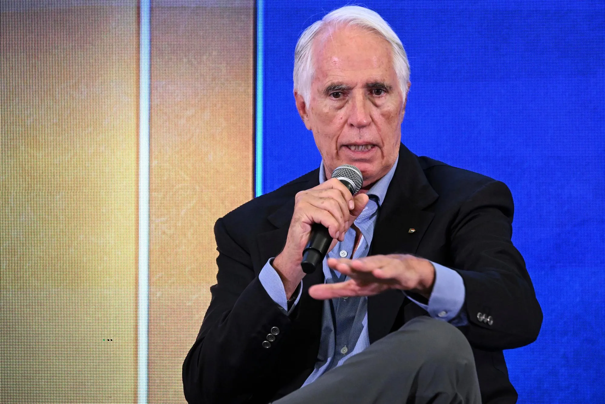 Giovanni Malago', presidente della Figc, durante il convegno "i grandi eventi sportivi: il modello Roma", 3 Luglio 2026. ANSA/RICCARDO ANTIMIANI