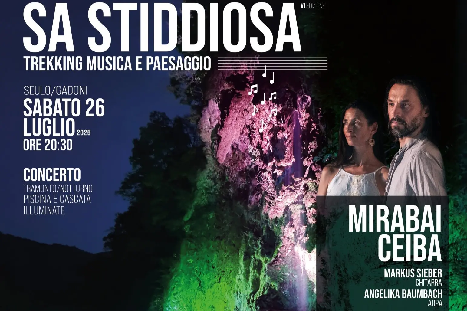 La locandina dell'evento a Sa Stiddiosa