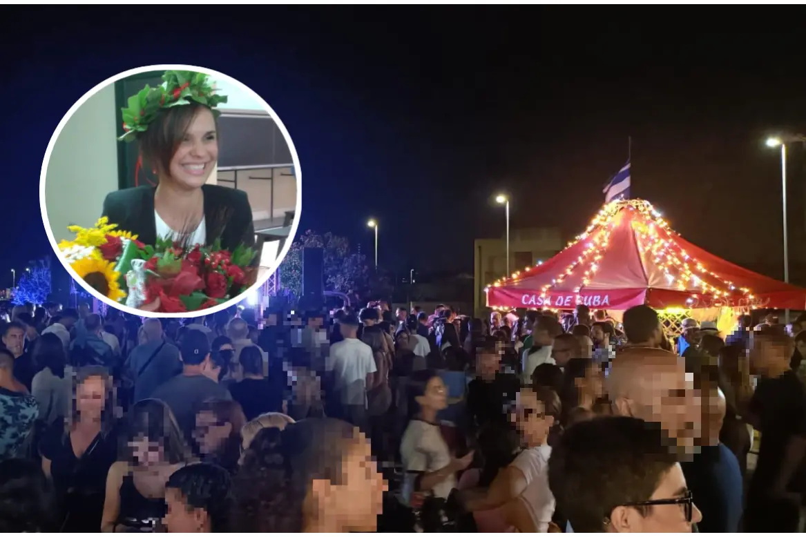 La Fiesta Latina di Monserrato, nel riquadro Roberta Pitzalis (foto L'Unione Sarda)