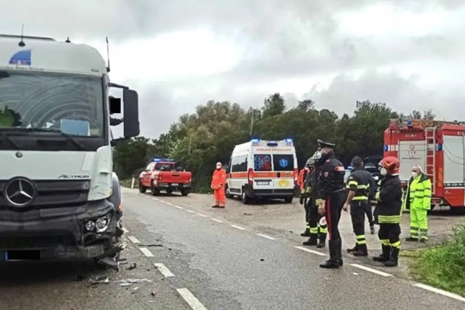 La zona dell'incidente (foto Vigili del fuoco)
