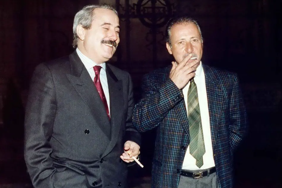 I giudici Falcone e Borsellino in un'immagine del 1992