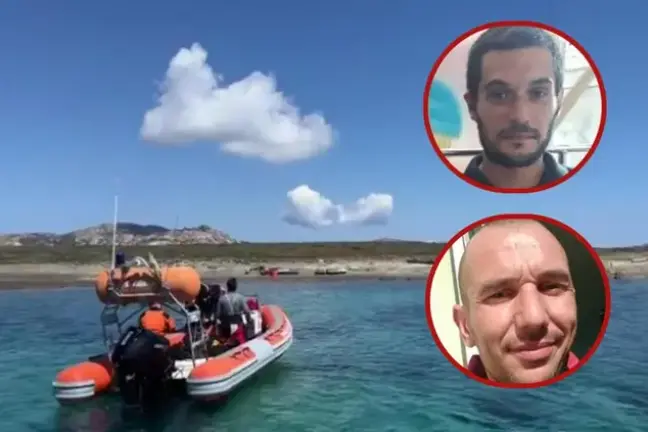 Le ricerche, nei tondi Giovannino Pinna e Davide Calvia (L'Unione Sarda)