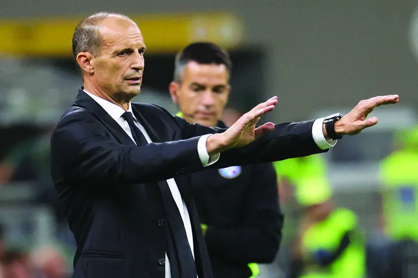Ac Milan's Massimiliano Allegri reacts during the Italian serie A soccer match between Milan and Bologna at Giuseppe Meazza stadium in Milan, 14 September 2025. ANSA / MATTEO BAZZI