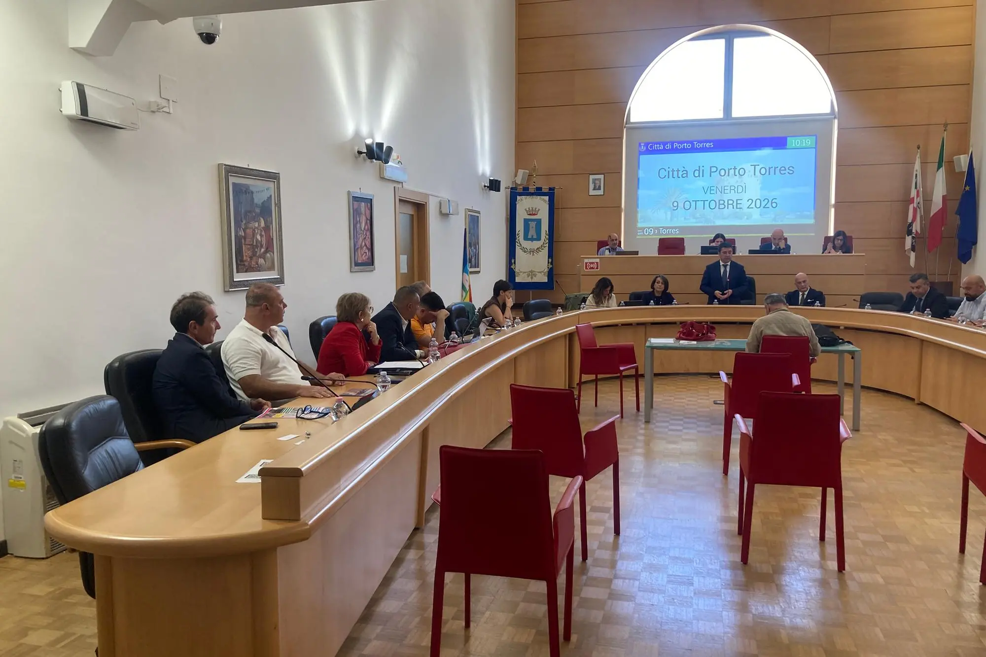 I gruppi di opposizione nel Comune di Porto Torres (foto Pala)