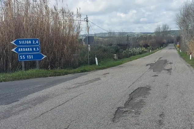La strada provinciale 128 (foto concessa)