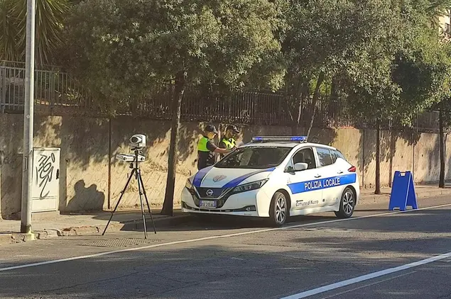 Una postazione autovelox a Nuoro