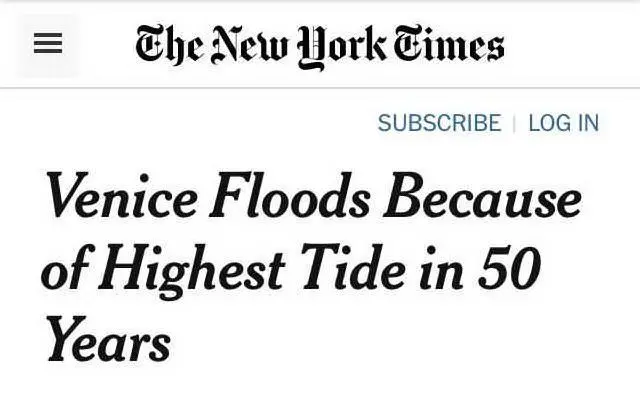 La notizia ripresa dal New York Times
