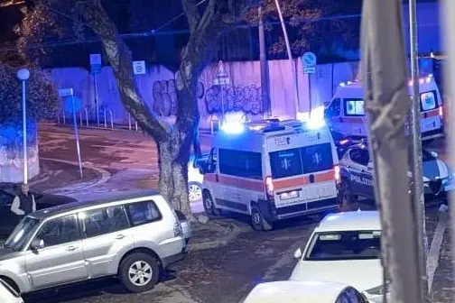 La ambulanze in viale Merello