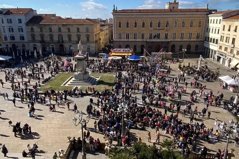 Manifestazione in Piazza d'Italia a Sassari (foto concessa)