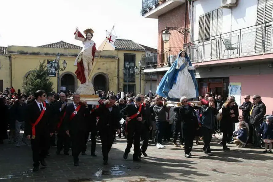 La processione de s'Incontru, in un'immagine della scorsa edizione (foto Simone Farris)