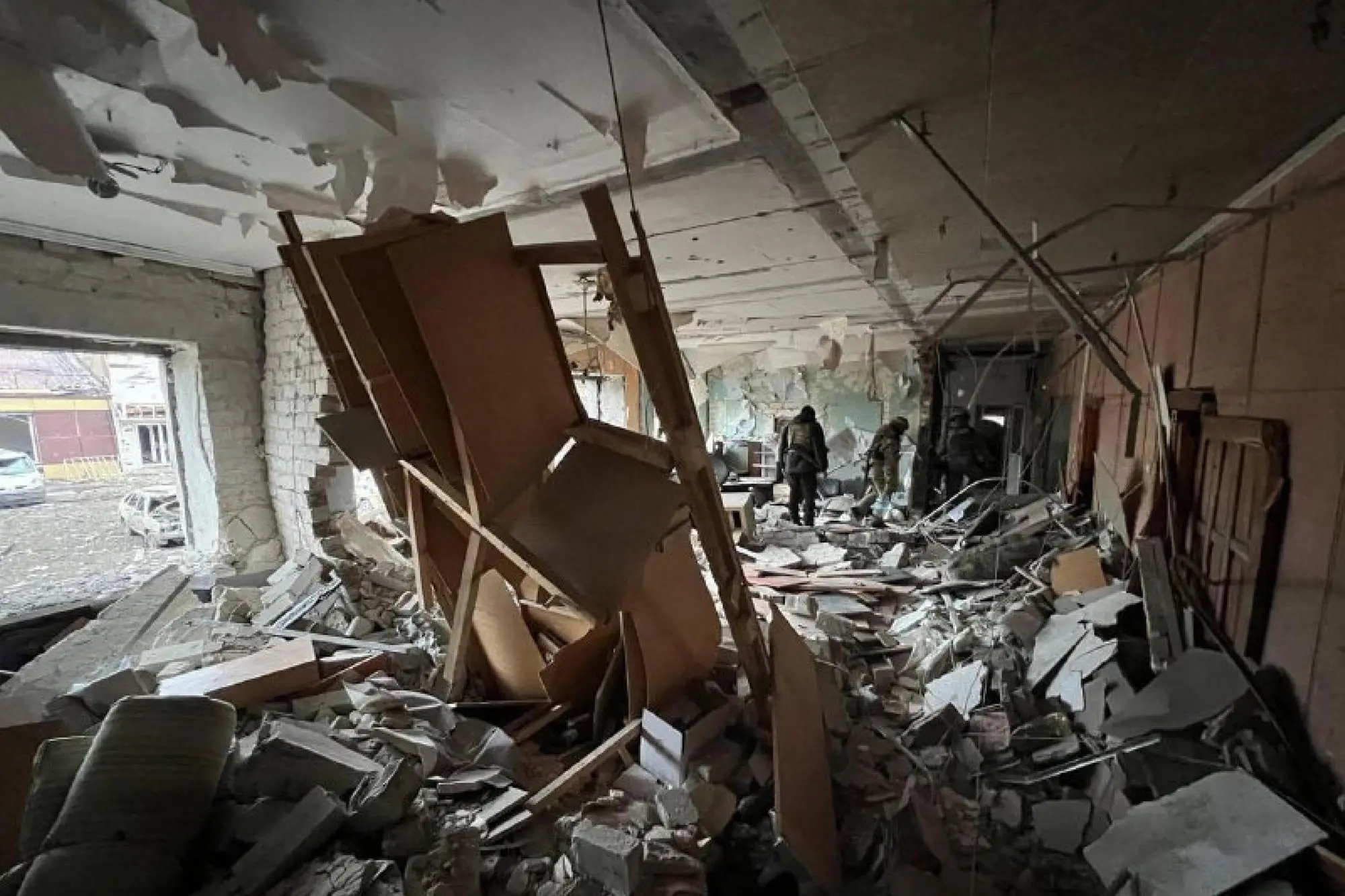Devastazione nel Donetsk (Ansa)
