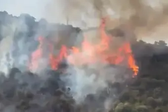 Orani, il fuoco minaccia le case