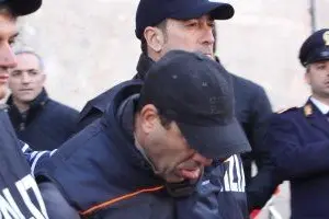 Il boss Salvatore Russo, dopo l'arresto