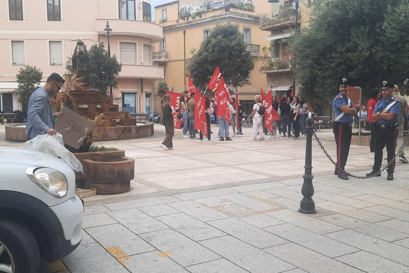 La protesta a Olbia (foto Fiori)