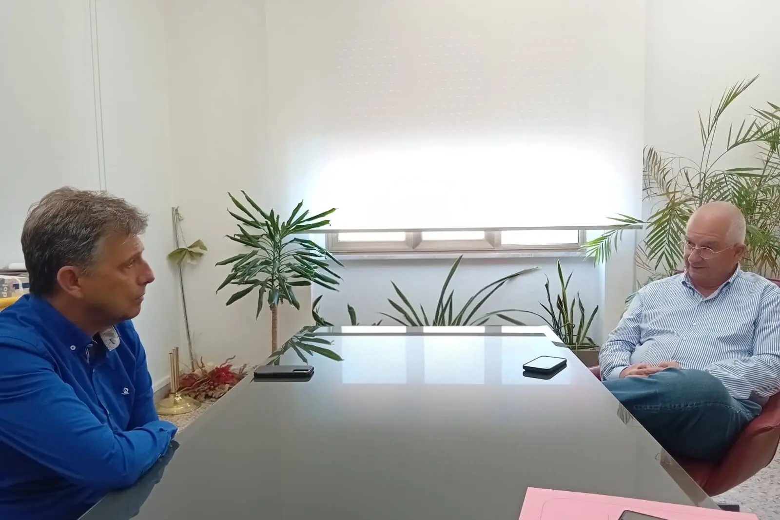 L'incontro questa mattina (foto Abbanoa)