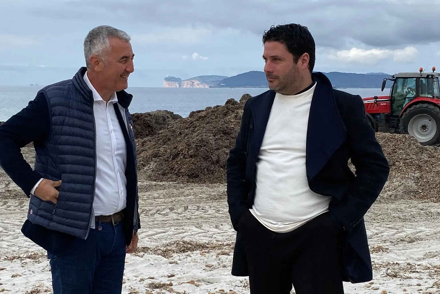 Il sindaco Mario Conoci e l'assessore Andrea Montis (foto Fiori)
