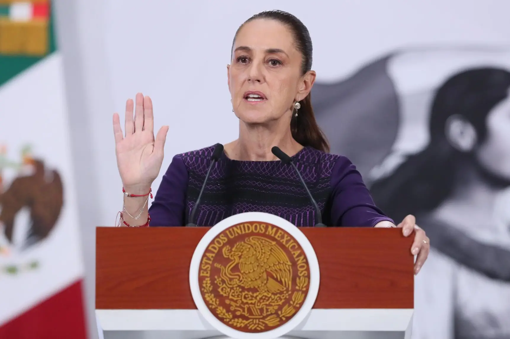La presidente del Messico Claudia Sheinbaum (Ansa)